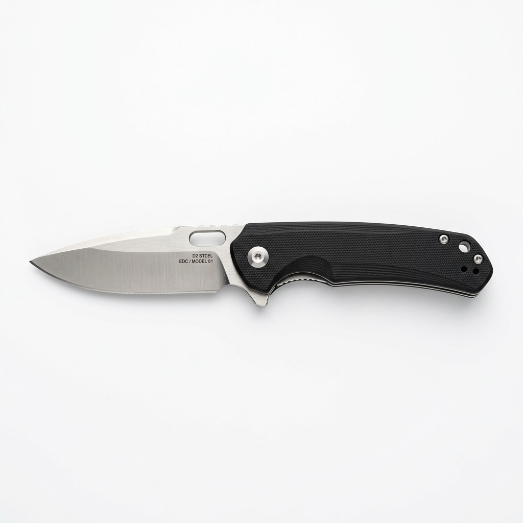 EDC Folding Pocket Knife – D2 Steel | G10 Handle | Liner Lock