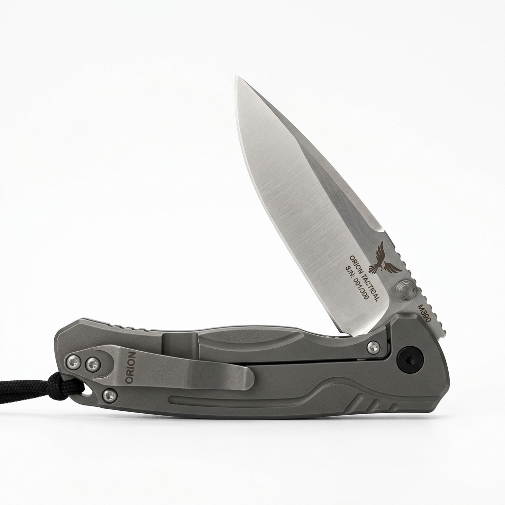 High Quality M390 Steel Folding Pocket Knife, EDC Hunting Adventure Knife
